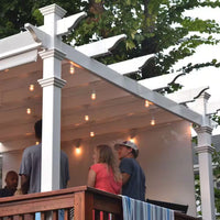 120"L X 120"W X 108"H Vinyl Malibu Canopy Pergola, White, VA42057