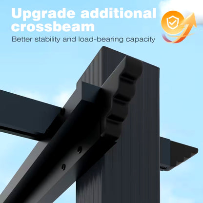 16' x 12' Aluminum Pergola with Retractable Dark Gray Canopy